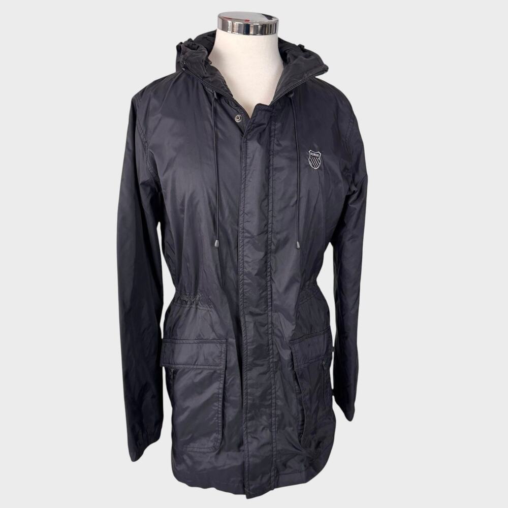 KSwiss 100 cm US Medium Black Womens Hooded Lightweight Jacket